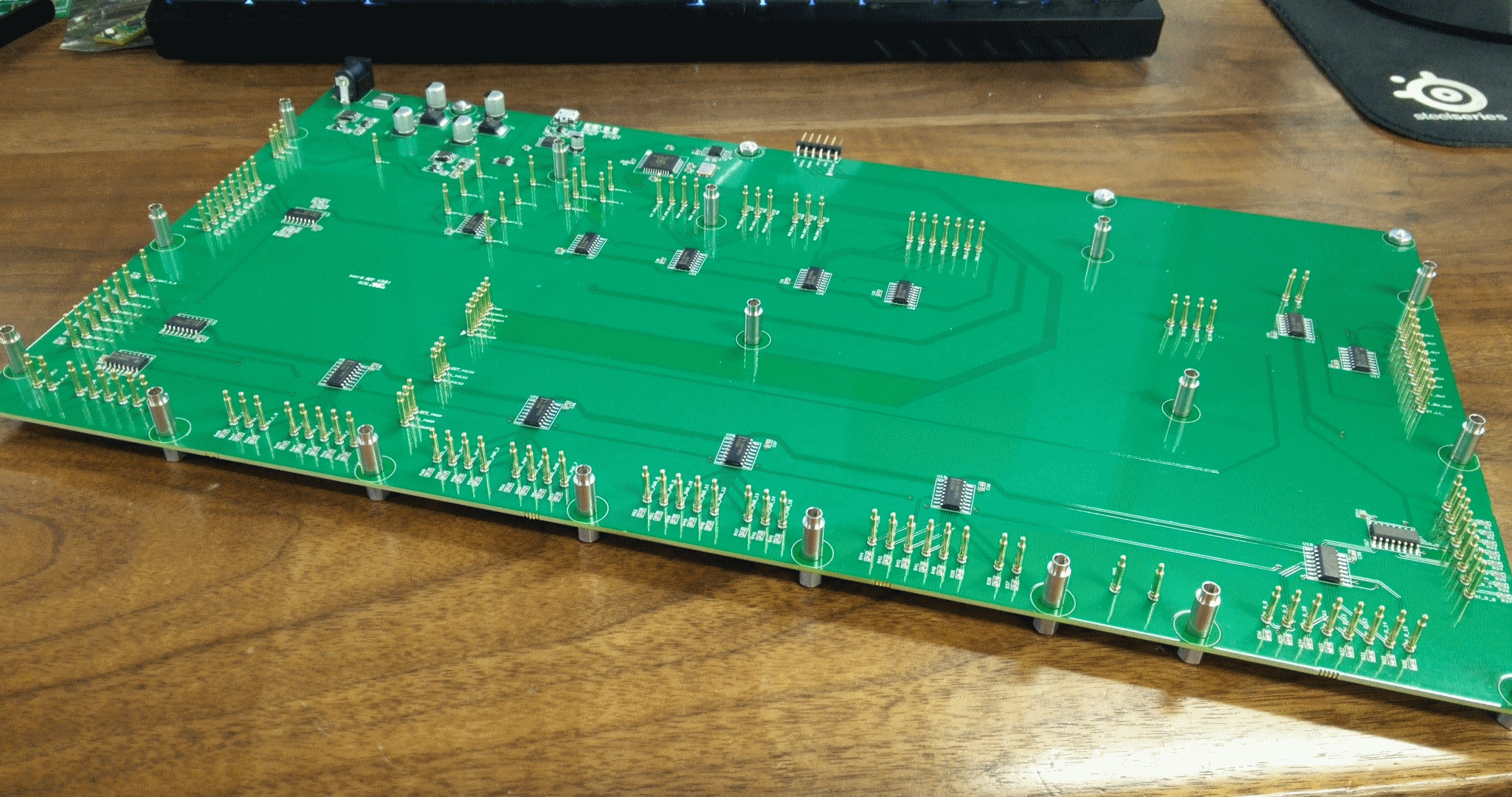 Figure 3: Pogo pin test jig for the PinHeck Pinball System.