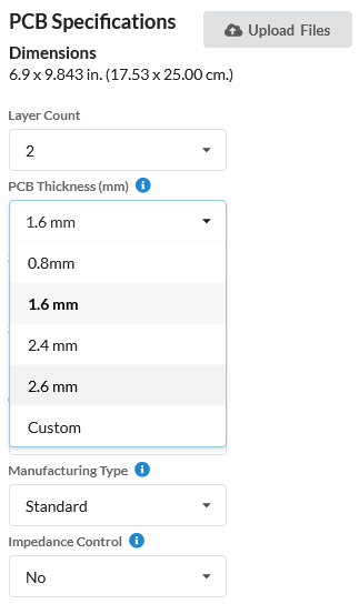 PCB Thickness0