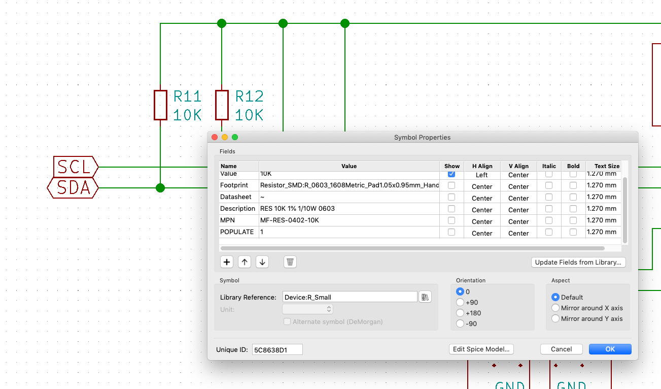 KiCad Symbol Properties for automatic MPN processing