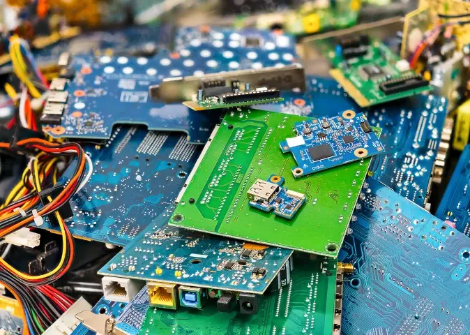 High tech electronics waste