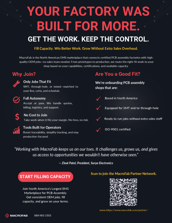 Join the MacroFab Factory​  Partner Network