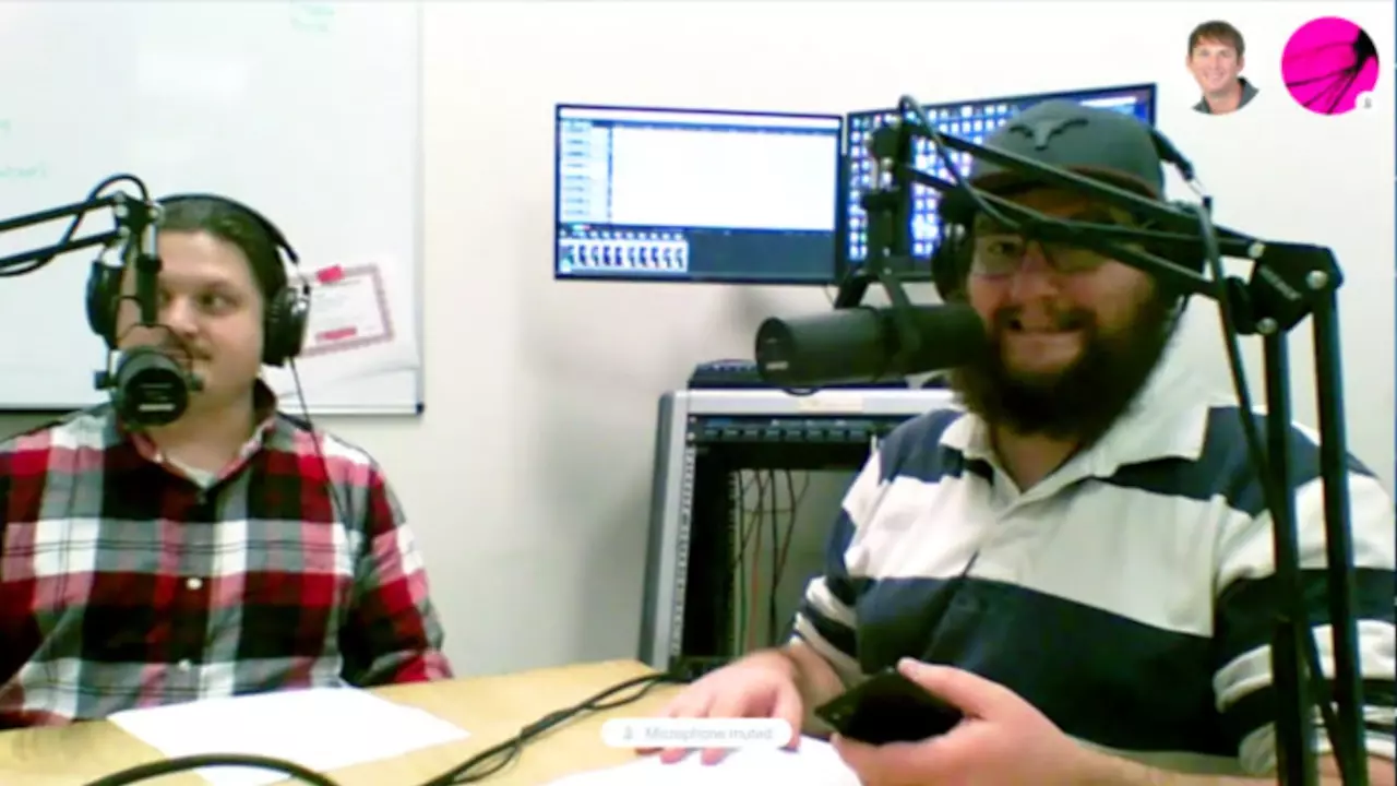 Parker & Stephen in the podcast studio.